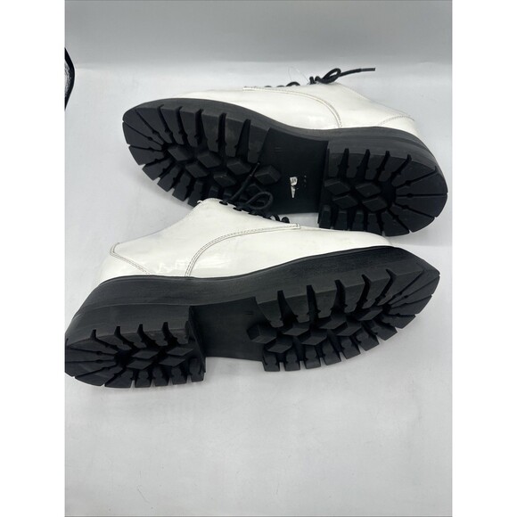 NEW MADDEN GIRL White Stripe 2" Platform Philipa Block Heel Oxford Heels 11 - Picture 7 of 11